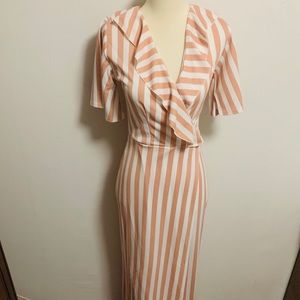PrettyLittleThing Striped Maxi Dress
